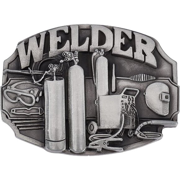 Men's Black Vintage Simple Heavy Duty Alloy Reversible Replacement Belt Buckle - Picture 1 of 5